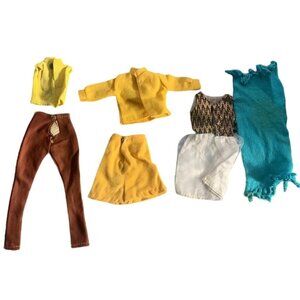 Vintage Barbie Doll Clothes Set Shirt Skirt Pants Dress & Accessories Hong Kong